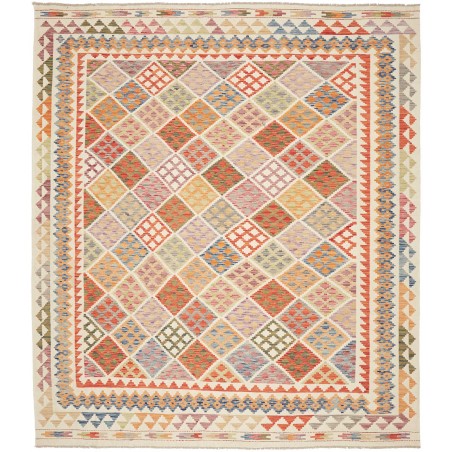 Tappeto Kilim Afghanistan marrone giallo 260x291