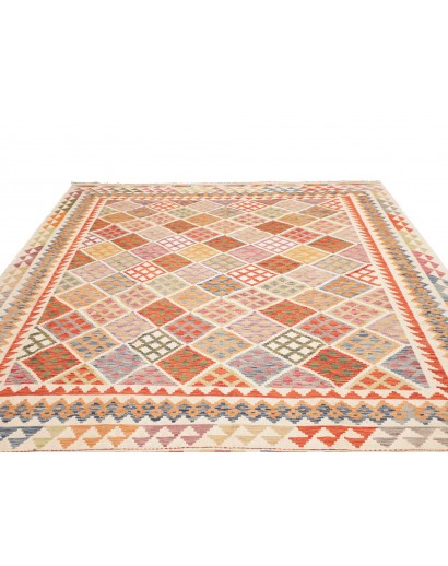 Tappeto Kilim Afghanistan marrone giallo 260x291