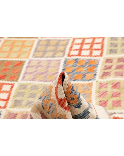 Tappeto Kilim Afghanistan marrone giallo 260x291