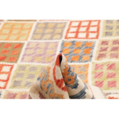 Tappeto Kilim Afghanistan marrone giallo 260x291