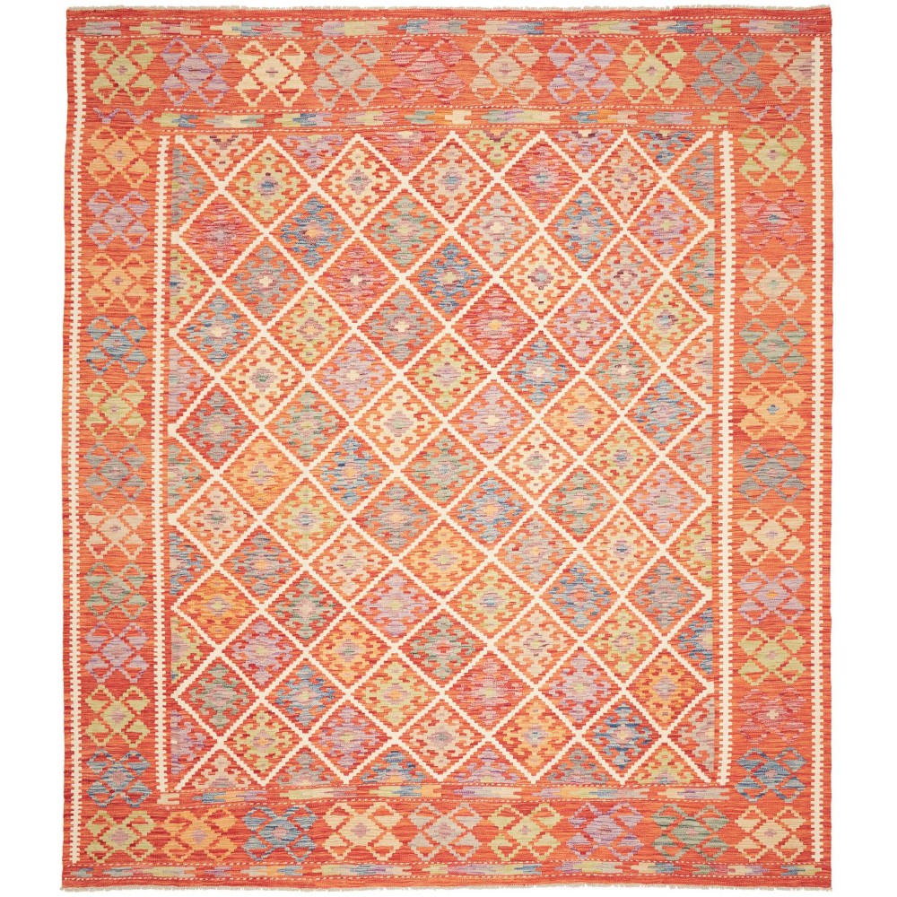Tappeto Kilim Afghanistan arancione giallo 269x298