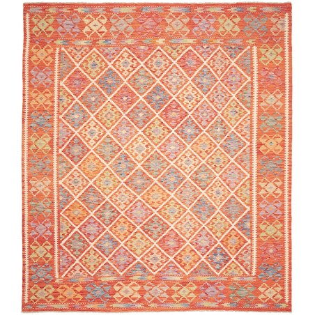 Tappeto Kilim Afghanistan arancione giallo 269x298
