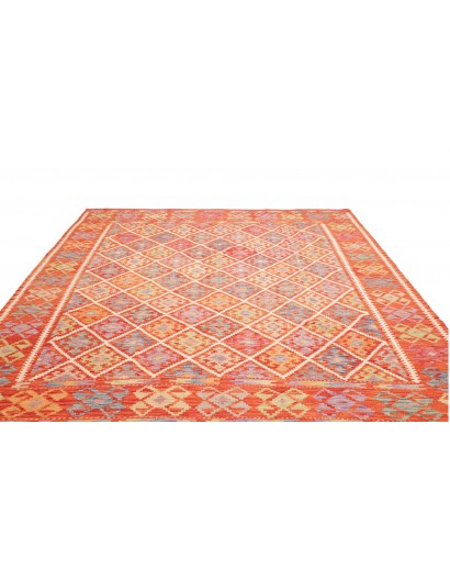 Tappeto Kilim Afghanistan arancione giallo 269x298