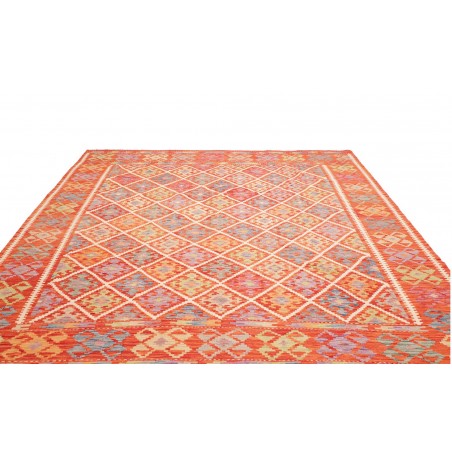 Tappeto Kilim Afghanistan arancione giallo 269x298