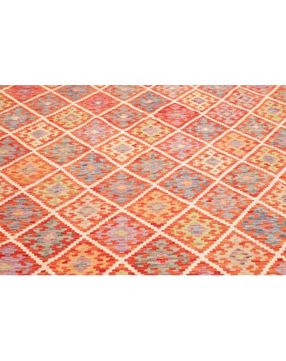 Tappeto Kilim Afghanistan arancione giallo 269x298