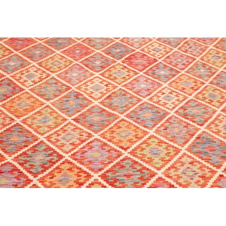 Tappeto Kilim Afghanistan arancione giallo 269x298