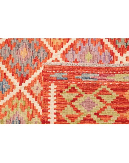 Tappeto Kilim Afghanistan arancione giallo 269x298