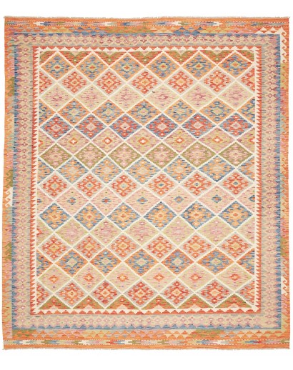 Tappeto Kilim Afghanistan marrone rosso 250x289