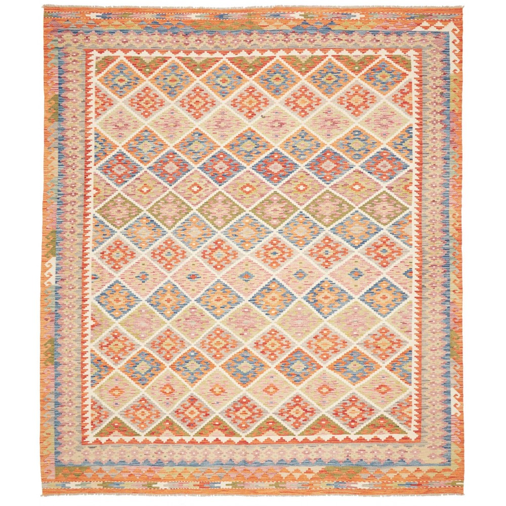 Tappeto Kilim Afghanistan marrone rosso 250x289