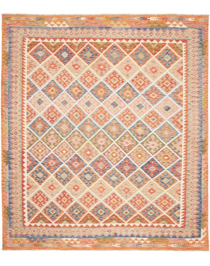 Tappeto Kilim Afghanistan marrone azzurro 252x292