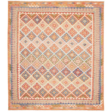 Tappeto Kilim Afghanistan marrone azzurro 252x292