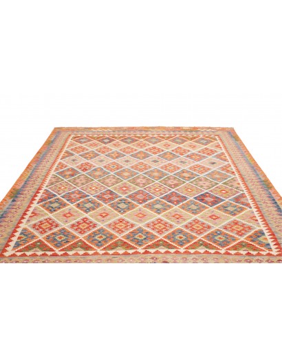 Tappeto Kilim Afghanistan marrone azzurro 252x292