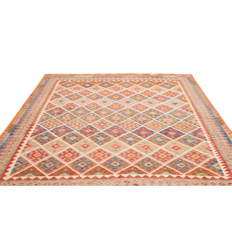 Tappeto Kilim Afghanistan marrone azzurro 252x292