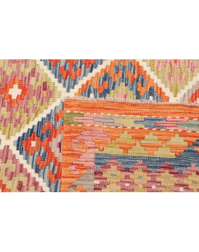 Tappeto Kilim Afghanistan marrone azzurro 252x292