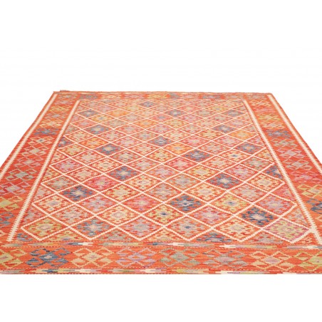 Tappeto Kilim Afghanistan arancione bianco 259x296