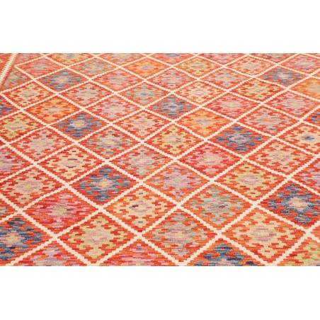 Tappeto Kilim Afghanistan arancione bianco 259x296