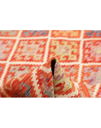 Tappeto Kilim Afghanistan arancione bianco 259x296