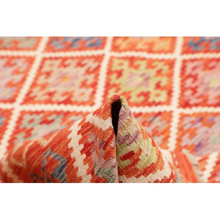 Tappeto Kilim Afghanistan arancione bianco 259x296