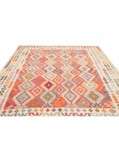Tappeto Kilim Afghanistan giallo rosso 263x351