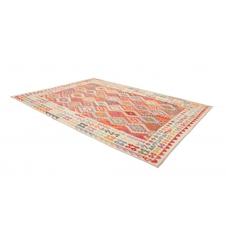 Tappeto Kilim Afghanistan giallo rosso 263x351