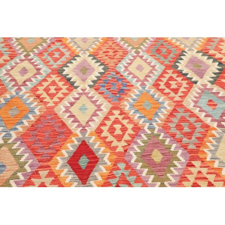 Tappeto Kilim Afghanistan giallo rosso 263x351