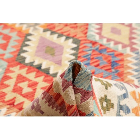 Tappeto Kilim Afghanistan giallo rosso 263x351