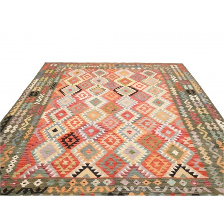 Tappeto Kilim Afghanistan marrone bianco 261x350