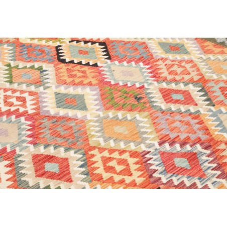 Tappeto Kilim Afghanistan marrone bianco 261x350
