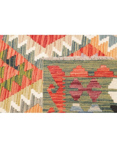 Tappeto Kilim Afghanistan marrone bianco 261x350