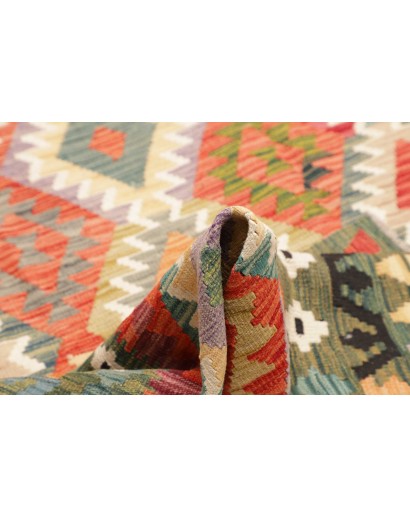 Tappeto Kilim Afghanistan marrone bianco 261x350