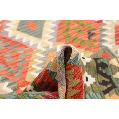 Tappeto Kilim Afghanistan marrone bianco 261x350