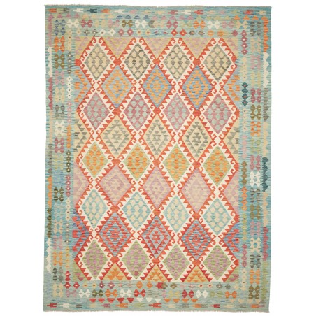 Tappeto Kilim Afghanistan marrone rosso 257x346
