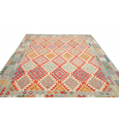 Tappeto Kilim Afghanistan marrone rosso 257x346