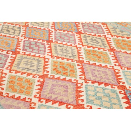Tappeto Kilim Afghanistan marrone rosso 257x346