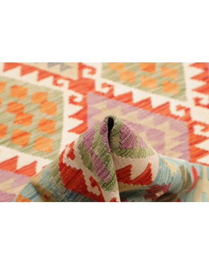 Tappeto Kilim Afghanistan marrone rosso 257x346