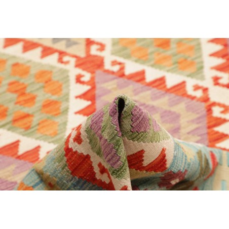 Tappeto Kilim Afghanistan marrone rosso 257x346