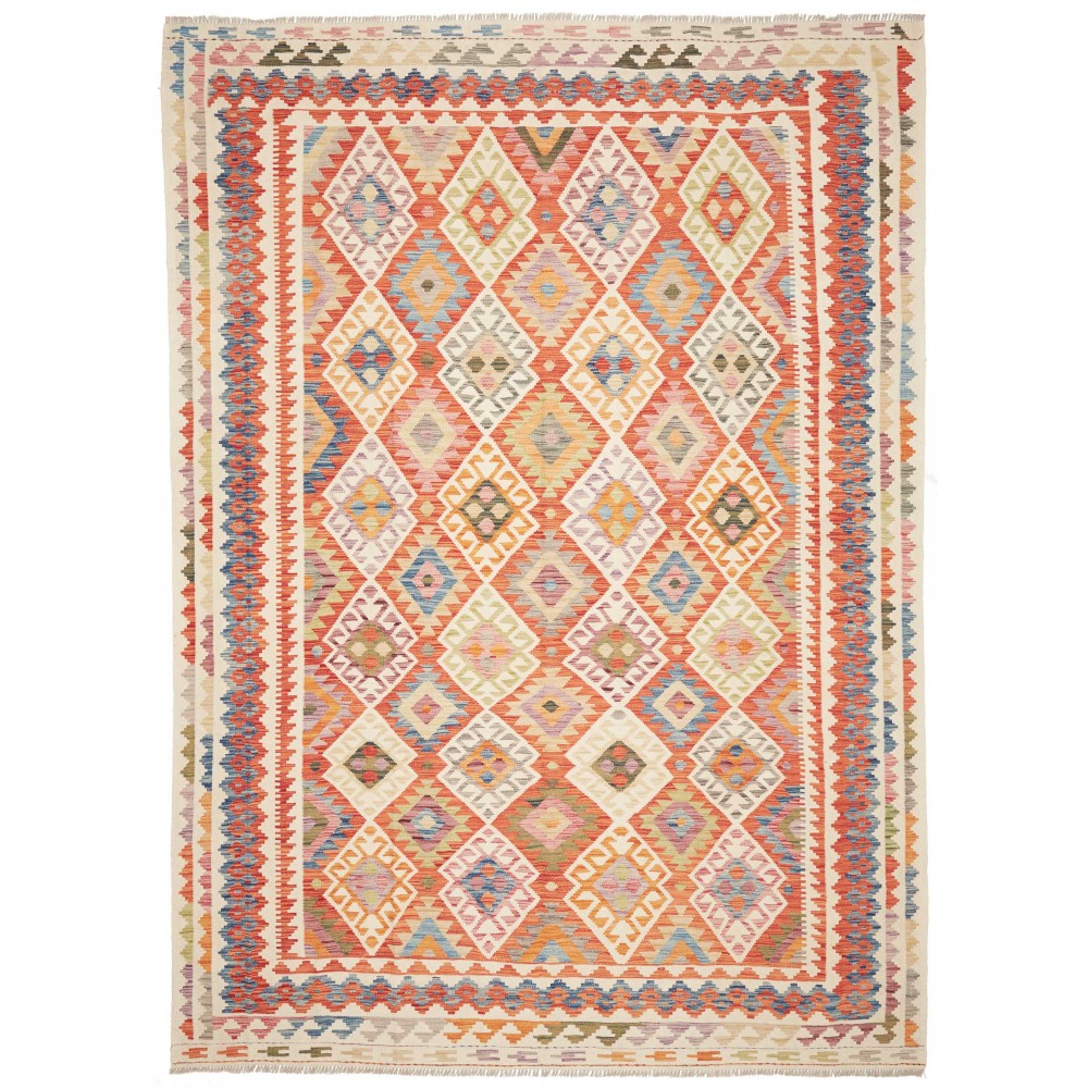 Tappeto Kilim Afghanistan beige giallo 247x335