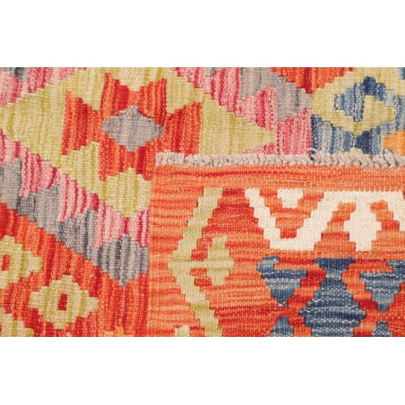 Tappeto Kilim Afghanistan arancione bianco 257x341