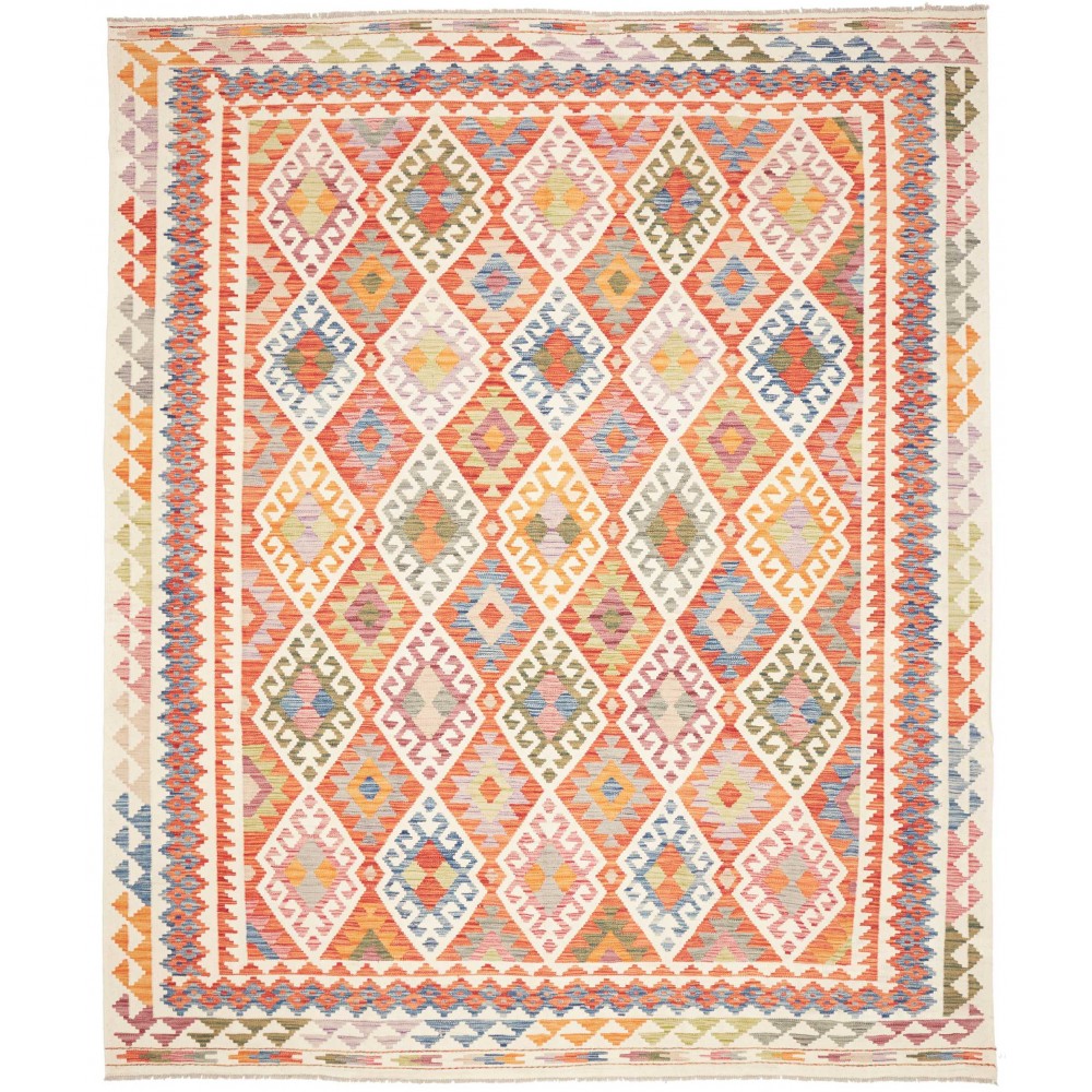 Tappeto Kilim Afghanistan giallo rosso 256x305