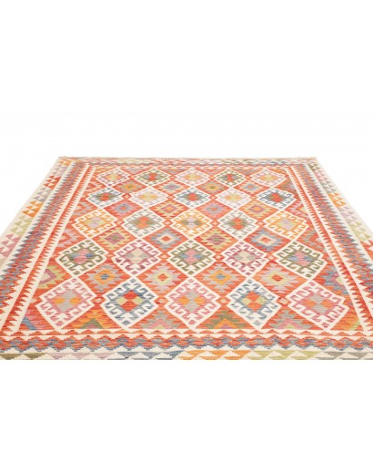 Tappeto Kilim Afghanistan giallo rosso 256x305