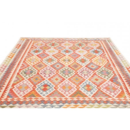 Tappeto Kilim Afghanistan giallo rosso 256x305