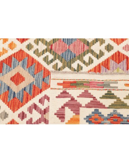 Tappeto Kilim Afghanistan giallo rosso 256x305