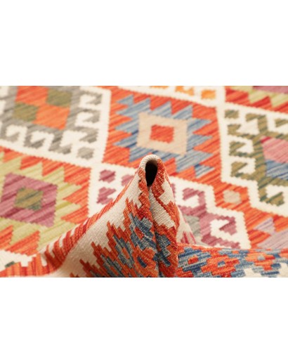 Tappeto Kilim Afghanistan giallo rosso 256x305