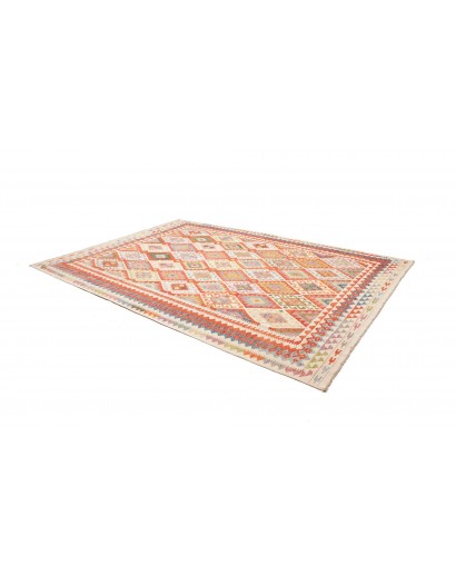 Tappeto Kilim Afghanistan bianco rosso 256x352