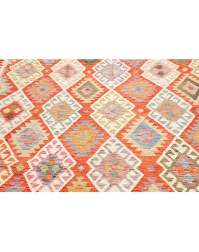 Tappeto Kilim Afghanistan bianco rosso 256x352