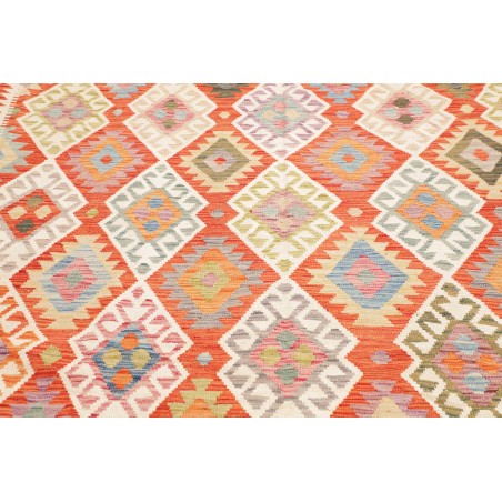 Tappeto Kilim Afghanistan bianco rosso 256x352