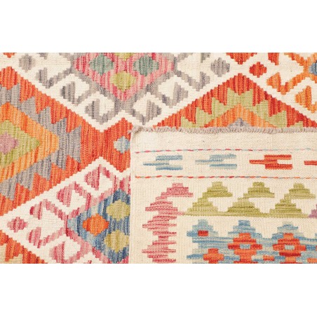 Tappeto Kilim Afghanistan bianco rosso 256x352