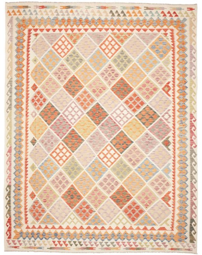 Tappeto Kilim Afghanistan giallo arancione 270x342