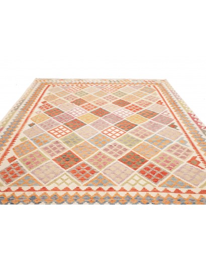 Tappeto Kilim Afghanistan giallo arancione 270x342