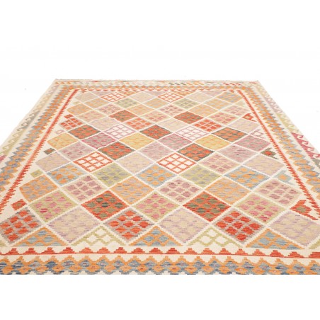 Tappeto Kilim Afghanistan giallo arancione 270x342